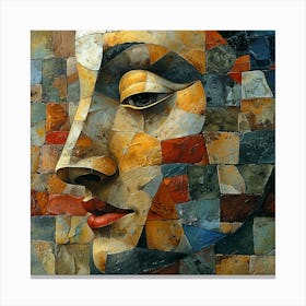 Buddha'S Face Canvas Print