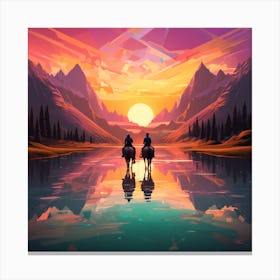 Sunset Ride Canvas Print