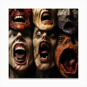 Deadly Sins as faces Canvas Print