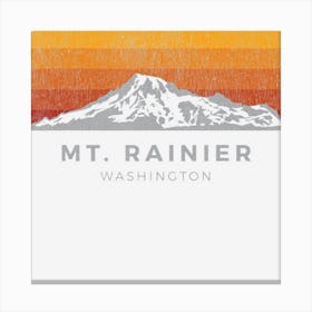 Vintage Mt Rainier Sunset Edition Canvas Print