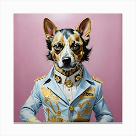 An Elvis King Dog Canvas Print