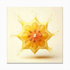 Orange Juice Splash Canvas Print