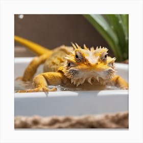 Bath Dragon Canvas Print