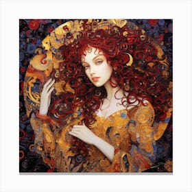 Woman With Red Hair Canvas Print