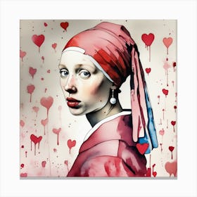 Girl With Pearl Earring Art Print 1 Canvas Print