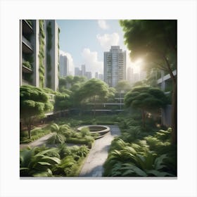 Green City Canvas Print