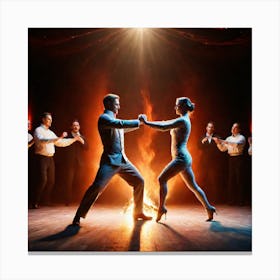 Dancers In Flames 5 Canvas Print