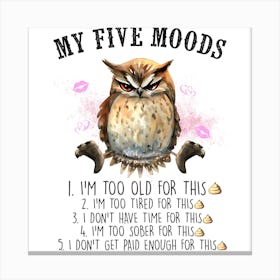 My Five Moods Canvas Print