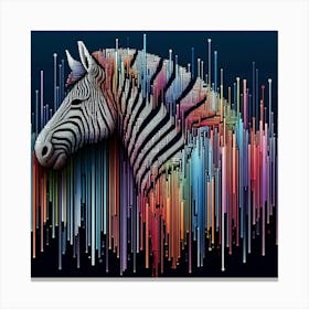 Abstract Zebra Canvas Print