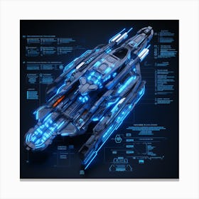 Futuristic Spaceship 1 Canvas Print