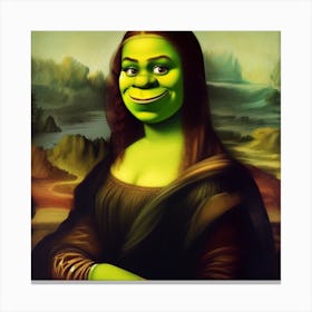 Shrek is Mona Lisa Canvas Print