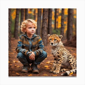 Tiger and child Canvas Print