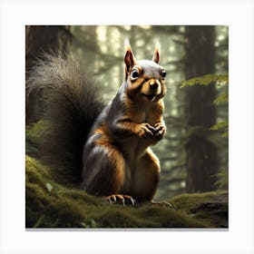 Squirrel In The Forest 333 Canvas Print