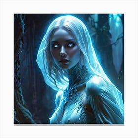 Ghost Glowing Ghost Girl 3 Canvas Print