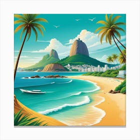 Rio Beach Canvas Print