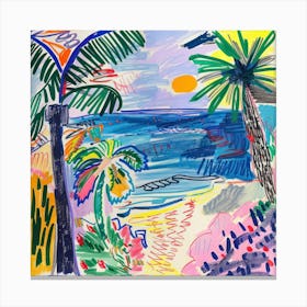 Seaside Painting Matisse Style 8 Canvas Print