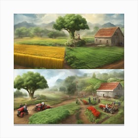 Country cottage  Canvas Print