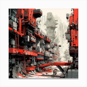 Futuristic City 34 Canvas Print