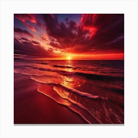 Sunset On The Beach 563 Canvas Print