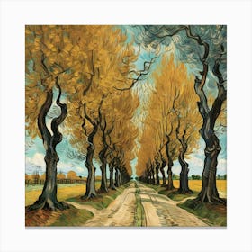 Avenue Of Trees Painting Vincent Van Gogh Art Art Print 1 Canvas Print