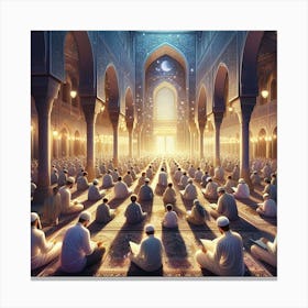 Muslim Prayerلمشاعر الروحانية في رمضان 1 Canvas Print