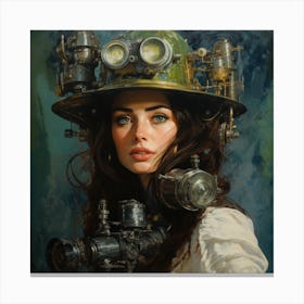 Steampunk Girl 40 Canvas Print