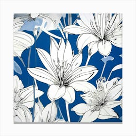 Pattern lilies Canvas Print