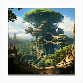 Star Wars Tree House Canvas Print