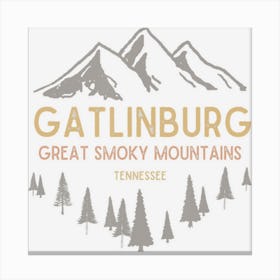 Gatlinburg Tennessee Great Smoky Mountains Souvenir Canvas Print