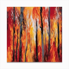 Fire Forest Canvas Print