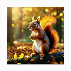 Squirrel In The Forest 2 Canvas Print