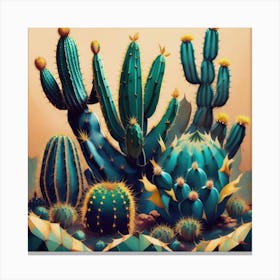 Cacti Artistry Canvas Print