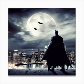 Batman At Night Canvas Print