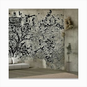 Abstract Tree Wall Mural Canvas Print