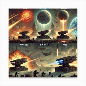 Elemental Artillery Cover For Troops Canvas Print