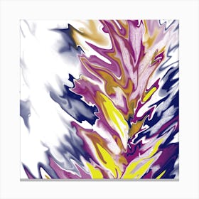 Purple And Yellow Abstract Painting Canvas Print