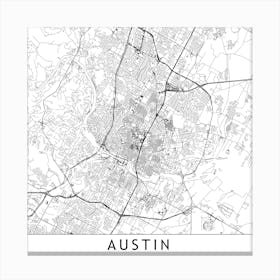 Austin Map Canvas Print