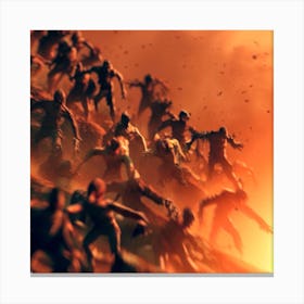 Zombies On A Hill 5 Canvas Print