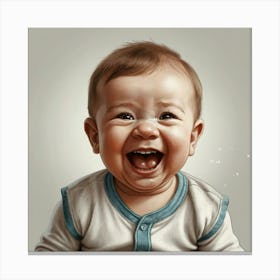 Baby Laughing Canvas Print