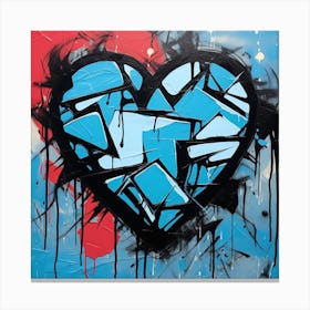 'Blue Heart' Canvas Print