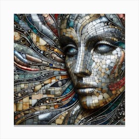 Mosaic Art,Inspired by Gustav Klimt's patterns and textures 1 Canvas Print