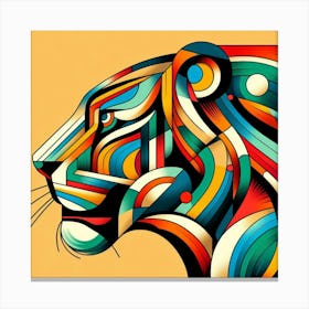 Abstract modernist Tiger 1 Canvas Print