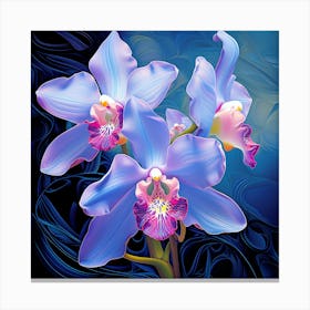 Blue Orchids 1 Canvas Print