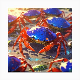 Crabs three Canvas Print