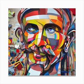 Man With Mustache Canvas Print