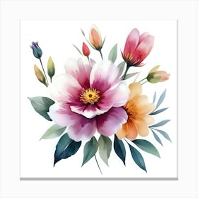 Watercolor Flowers V.5 Canvas Print