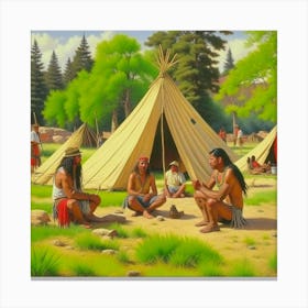 Indian Camp Canvas Print