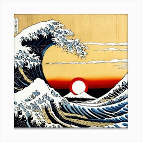 Great Wave Off Kanagawa 5 Canvas Print
