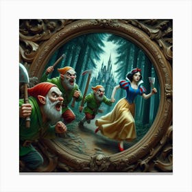 Snow White And The Seven Dwarfs 9 Canvas Print