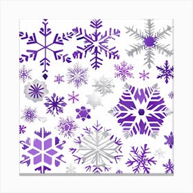 Purple Snowflakes Canvas Print